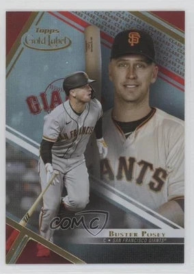 2021 Topps Gold Label Class 2 Red 37/50 Buster Posey #74 - Image 1 of 3
