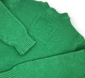 VTG Blarney Castle Youth Kids New Wool Sweater Small Green Pull Over Shamrock - Picture 1 of 8