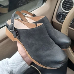 Dansko scarpa donna Talulah pelle scamosciata 41/10 nero fresato nabuk zoccolo mulo - Foto 1 di 7