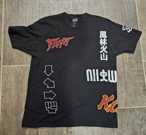 Black Street Fighter shortsleeve graphic t-shirt, size XL - Imagen 1 de 12