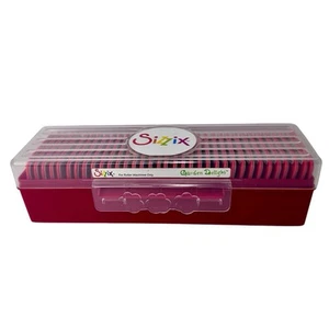 SIZZIX Sizzlits GARDEN DELIGHT ALPHABET SET - 35 Dies with Storage Case - Picture 1 of 11