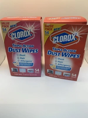2 toallitas antipolvo Clorox triple acción 7"x8,5" *Cajas abiertas - 60 toallitas en total Foto 1 de 4