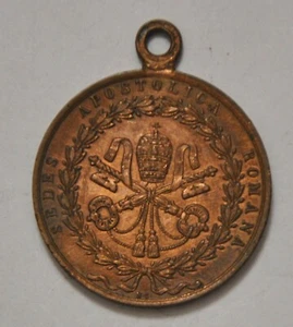 Religion - Médaille de restauration papale 1849 Pie IX Vatican Risorgimento PAS - Picture 1 of 2
