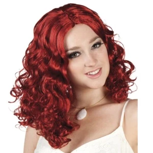 Damen Glamour Langhaar Perücke rot - Lockenperücke Rosanna Karneval Hexe ' - Bild 1 von 1