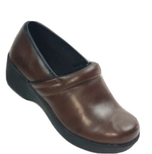 Safe T Step Womens 6.5 M Brown Clogs Loafers Slip Resistant Work Shoes - Picture 1 of 7