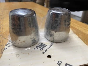 NEW Custom Chopper 💥 Harley Chrome Front Axle Nut Covers FXST FLST  - Picture 1 of 4