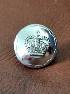 Large Chrome Standard Issue Police Uniform Buttons with Queens Crown - Picture 1 of 1