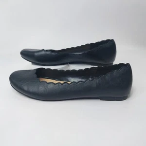 Zapatos planos LC Lauren Conrad para mujer 7 1/2 sin cordones negros ballet informales punta redonda - Imagen 1 de 9