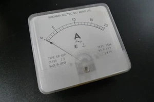 Amp Meter Panel Mount Shinohara 10 Amps SR-85P Class 25 Japan - Picture 1 of 21