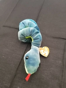 Ty Beanie Baby Hissy Snake Plush Original Tag PVC Pellets (L734) 1997 - Picture 1 of 8