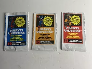 Vintage MARVEL UNIVERSE SERIE I - Juego de 3 envoltorios - Impel 1991 Cut Tops - Imagen 1 de 5