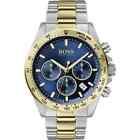 BRAND NEW AUTHENTIC BOSS HERO SPORT LUX HB1513767 SILVER GOLD CHRONO MEN'S WATCH