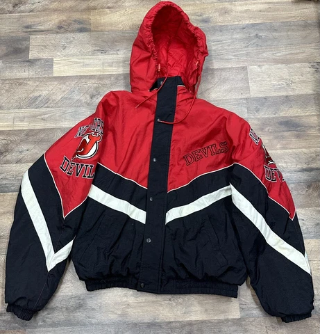 Vintage New Jersey Devils Starter Jacket L Center Ice Collection Cover