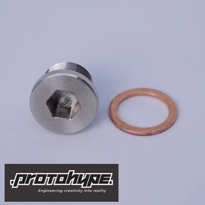 O2 Oxygen Sensor Block Off Bolt/Plug M18x1.5mm w/Copper Washer 10mm Internal Hex - image 1 of 2