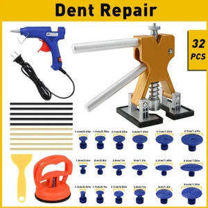 Car Repair Removal Hail Tabs Paintless Dent Puller Lifter PDR Tool Kit Glue Gun - Picture 1 of 10