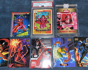 SCARLET WITCH 1991 Marvel Universe PSA 9 + Bonus Vision & Strange Marvel Cards