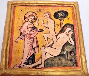 Adam and Eve The Expulsion Garden of Eden Custom Made Old World Museum Icon Art - Picture 1 of 4