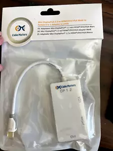 Cable Matters Mini DisplayPort 1.2 to HDMI/DVI/VGI Male to Female 3 in 1 Adapter - Picture 1 of 1