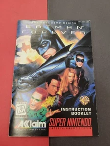 Batman Forever Super Nintendo SNES Instruction Booklet Manual Authentic - Picture 1 of 2