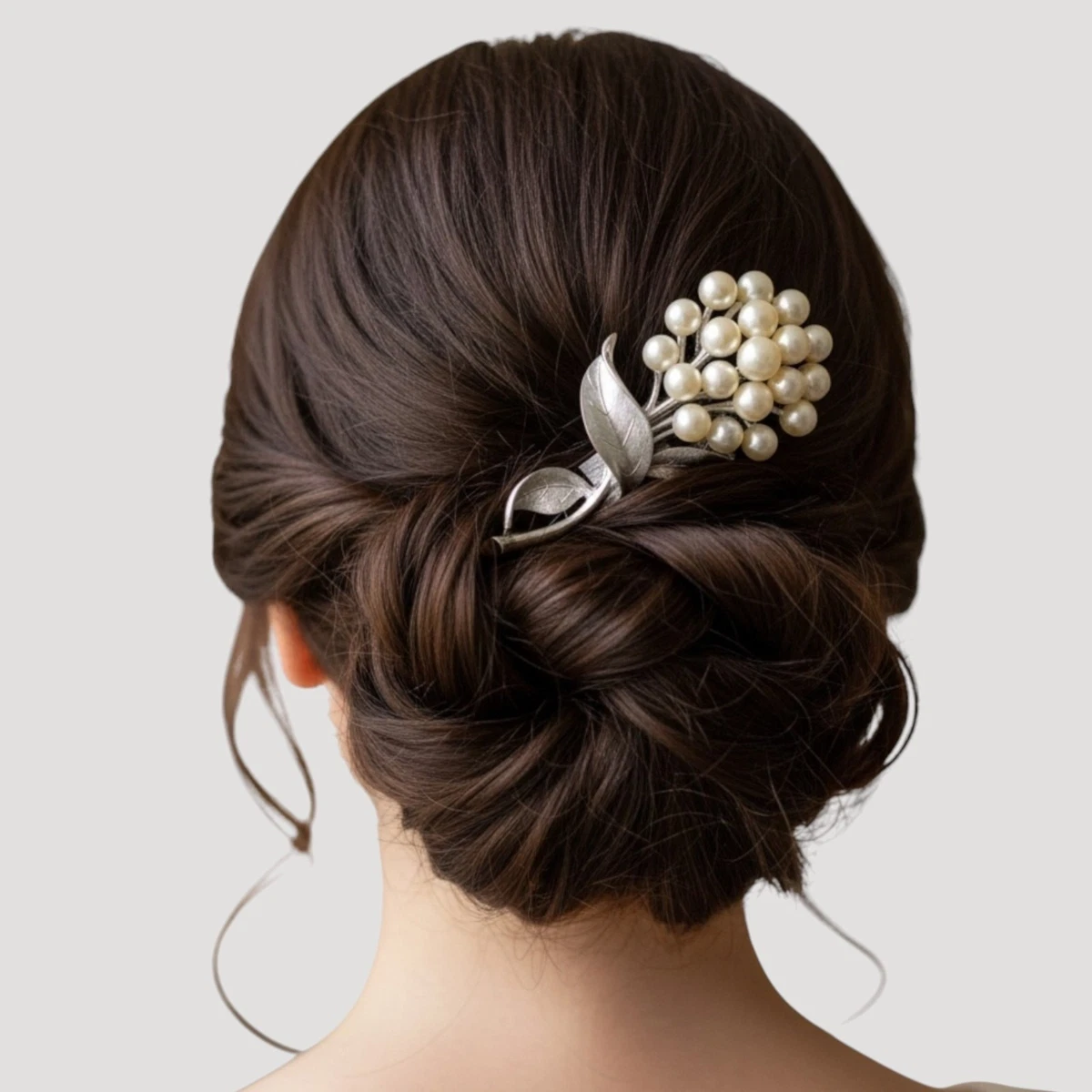 Pasadores Pelo Perlas Plata Pinzas Para El Pelo Con Diamantes Y Perlas - Set De 3 Piezas Plateadas Para Novias Y Eventos Joyería Pelo Elegante