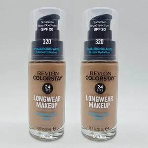 Lot Of 2 Revlon Colorstay Longwear Makeup Normal/Dry 320 True Beige Sealed - Picture 1 of 4