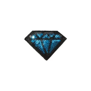Aplique bordado azul lentejuela diamante (hierro) parche coser insignia de hierro - Imagen 1 de 2