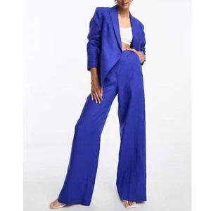 MNG MANGO Conjunto Chaqueta Blazer Pantalones Un Botón Un Botón Azul Talla XS - Imagen 1 de 16
