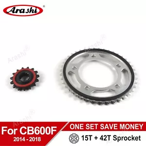 Arashi Front 15T and Rear 42T Sprocket Kit For Honda CBR650F FA 2014 - 2018 2015 - Bild 1 von 15