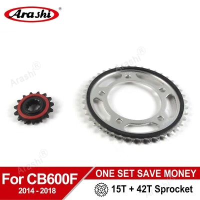 Arashi Front 15T and Rear 42T Sprocket Kit For Honda CBR650F FA 2014 - 2018 2015 - Image 1 of 4