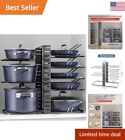 Under Cabinet Pot Organizer - Adjustable 8-Tier Storage for Lightweight Cookware