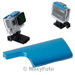 BACK DOOR CLIP ALLUMINIO LEVA CHIUSURA CASE BLU GOPRO HD HERO 4 SILVER EDITION - Photo 1/6