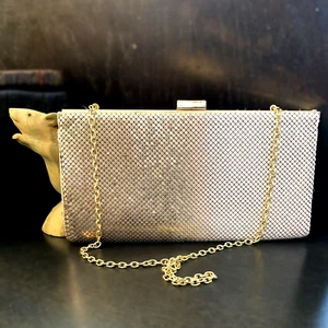 Old New Stock Jessica McClintock METAL MESH EVENING CLUTCH BAG Ombre Gold-Cream - Picture 1 of 11