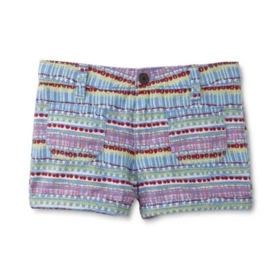 Pantalones Cortos Toughskins Sarga 100% Algodón Azul Rayas - Niña 6X Foto 1 de 3