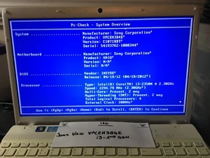 DA0HK1MB6E0 Sony Vaio VPCEH PCG-719 Motherboard & i3-2350M CPU TESTED (118H) - Picture 1 of 11