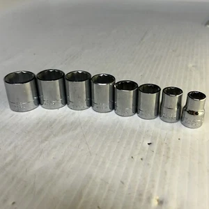 Craftsman Professional EE-Series SAE 8 pc Socket Set. 3/8" drive. 12 pt. Unused. - Picture 1 of 17