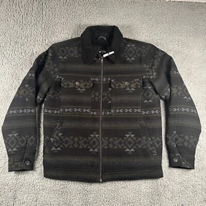 Billabong Trucker Jacket Mens Medium Aztec Southwestern Barlow Sherpa Lined New - Picture 1 of 11
