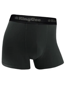 3 x Mens Kinggee Bamboo Trunks Underwear Charcoal K19005 - Picture 1 of 4