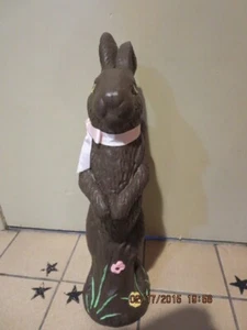 LARGE CERAMIC EASTER BUNNY WITH BAKET OF EGGS--22" HIGH--#E2A-6 - Picture 1 of 24