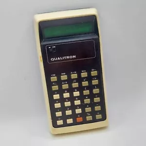 Qualitron 1446 Vintage Rechenschieber Taschenrechner AA Batterien getestet funktioniert - Bild 1 von 9