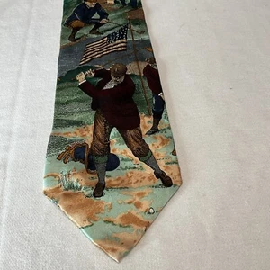 ¡Corbata para hombre Tango by Max Raab serie golf americana delantera! Corbata de colección 100 % seda - Imagen 1 de 5