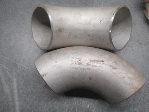 2-1/2" NB SCH10S 90° LANGER RADIUS BOGEN STUMPF SCHWEISSBAR GESCHWEISST 316L EDELSTAHL - Bild 1 von 3