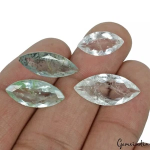 17,30 ct natürlicher unbehandelter Aquamarin Marquise facettierter loser Edelstein Posten 4 Stck. - Bild 1 von 6