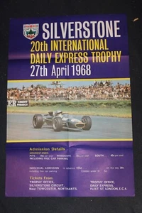 Poster Pubblicitario Silverstone 20° Corsa Trofeo Internazionale '68 Gara Originale - Foto 1 di 4