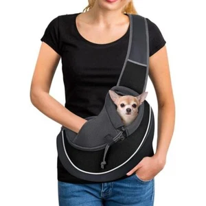 Pet Puppy Dog Oxford Sling Carry Pack Backpack Carrier Travel Tote Shoulder Bag - Picture 1 of 9