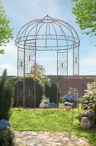 Metall-Pavillon "Romance", dekorativer Blickfang, lackiert, dezente Antik Optik