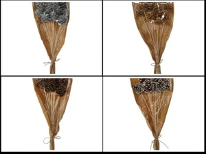 Pine Cones on Picks/Sticks 50cm Christmas Decorations Pack of 12 in 4 Colours - Picture 1 of 5
