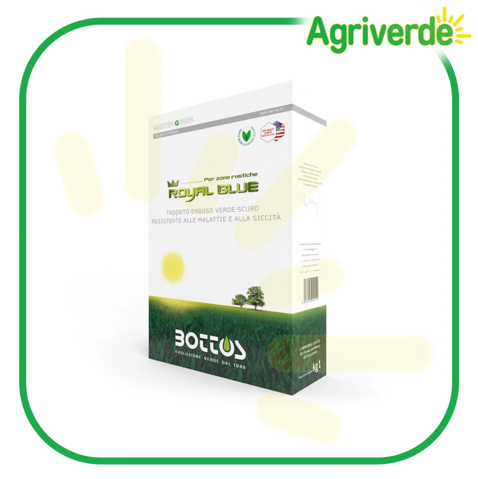 BOTTOS Semi Tappeto erboso ROYAL BLUE per zone Rustiche 1 kg  - Immagine 1 di 1