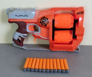 Nerf N-Strike Zombie Flipfury Naranja + 12 Dardos - Muy Buen Estado - Imagen 1 de 7