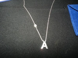 NEW Silpada Sterling Silver A NECKLACE 16" + What's In A Name Initial W/ Bezel - Picture 1 of 3