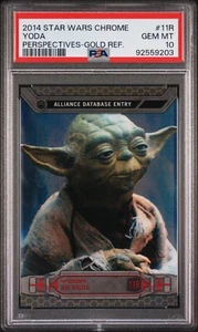 2014 Topps Star Wars Chrome Perspectives Yoda Gold Refractor /50 PSA 10 Karte - Bild 1 von 2
